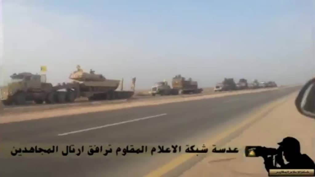 Video shows Hezbollah Brigades convoy transporting American M1 tank ...