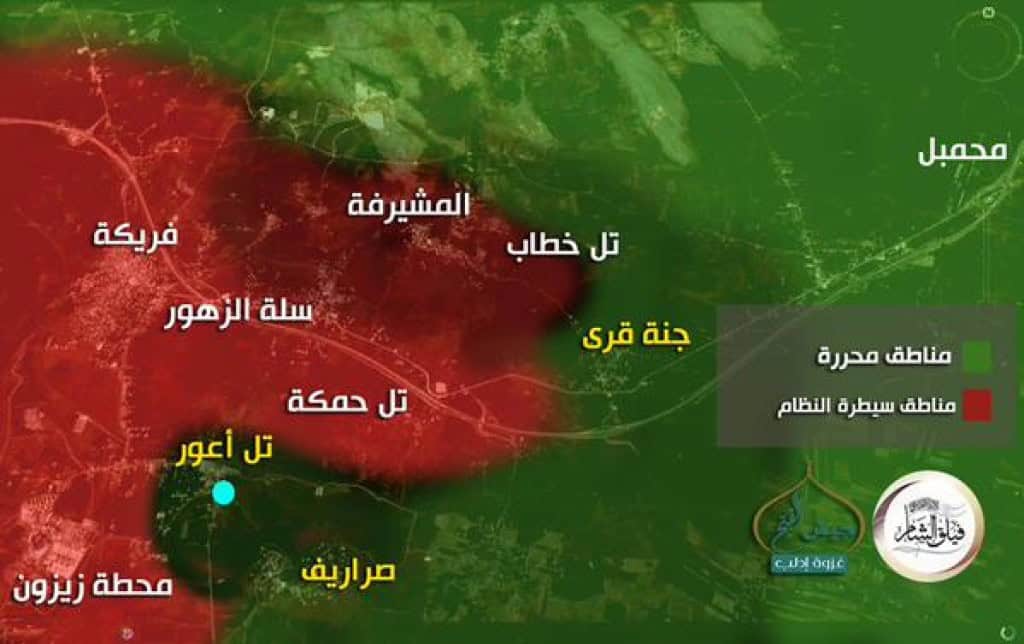 15-07-28 Faylaq al Sham map before areas ‘liberated’ | FDD's Long War ...