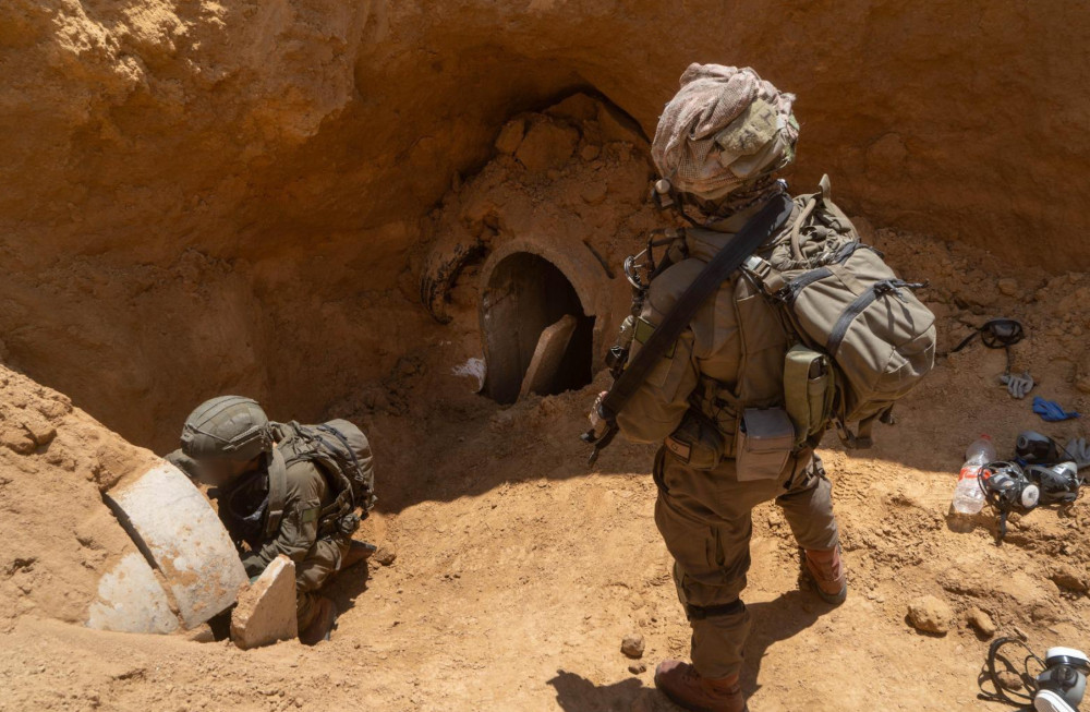 IDF soldiers unearth tunnel in Gaza
