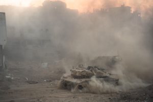 IDF tank operating in Shejaiya
