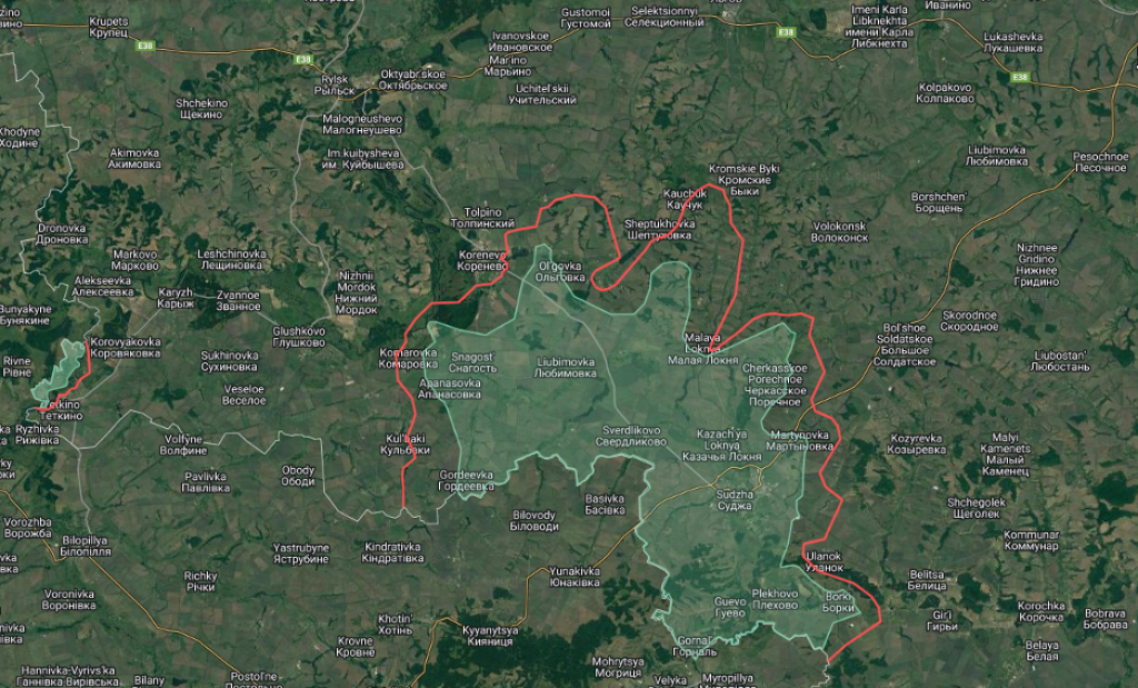 Lines of control Kursk map