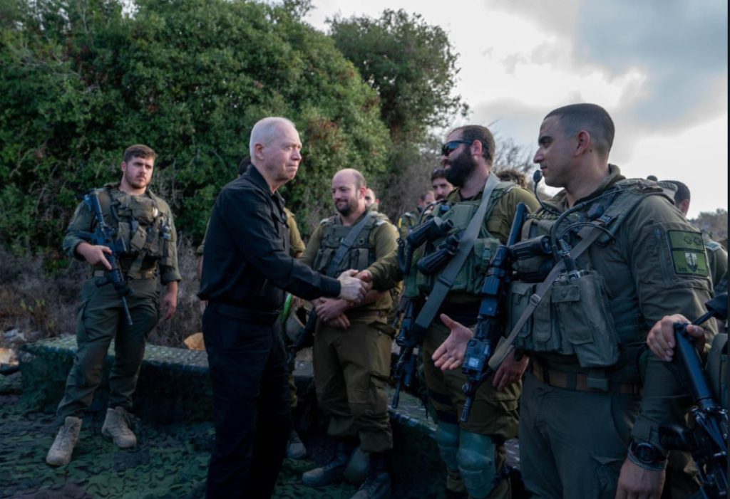 Israel’s defense minister meets IDF armored brigade in northern Israel as wider war looms