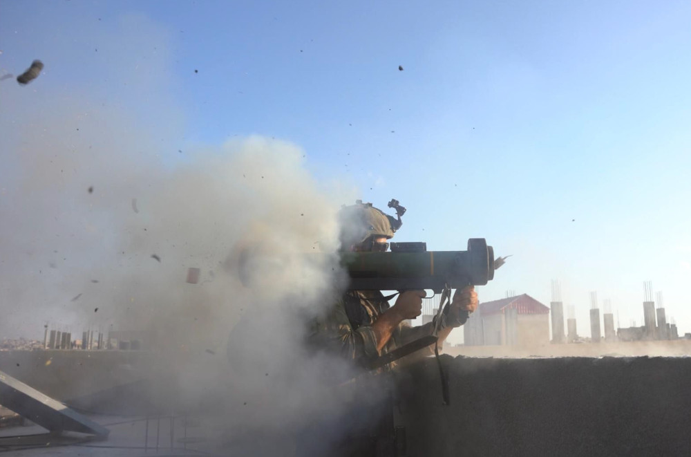 IDF soldier firing missile