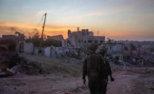 Israeli soldiers in northern Gaza