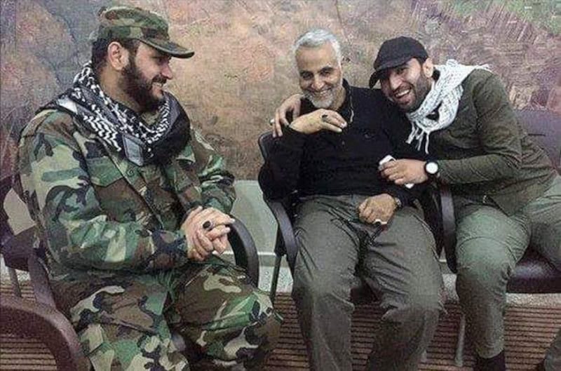 Iraqi militias with Soleimani