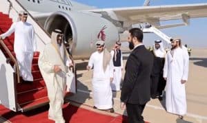 Qatari emir arrives in Syria