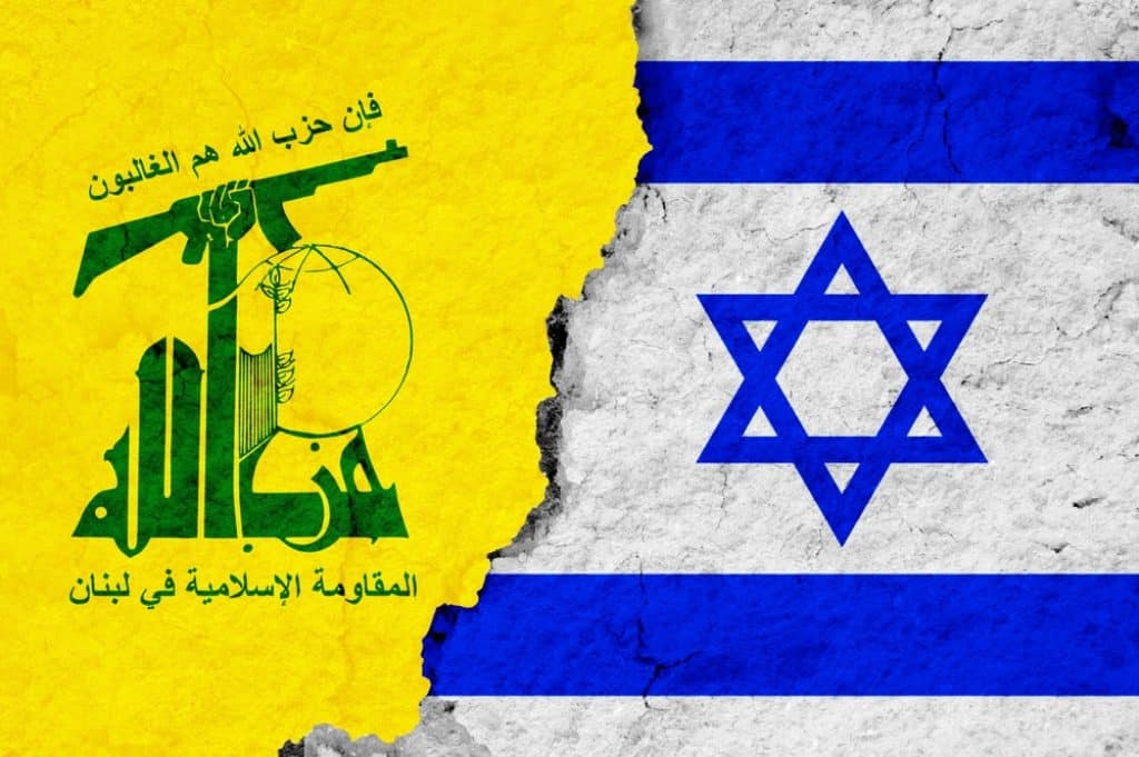 Hezbollah vs Israel flag