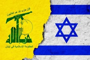 Hezbollah vs Israel flag